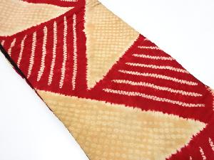 アンティーク　絞り　抽象模様昼夜帯